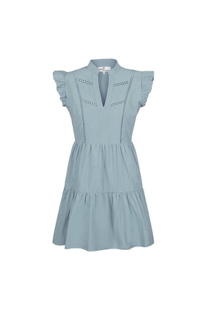 Ruffle dress Blue S h5 