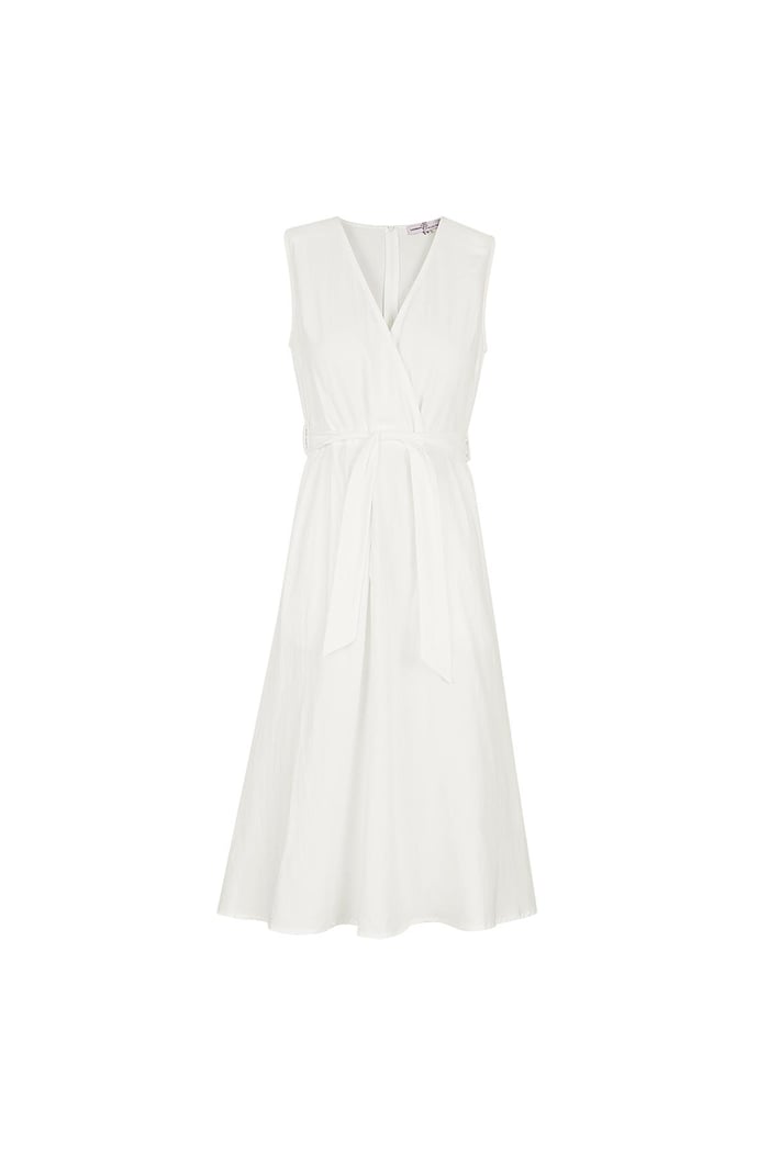 Cotton dress with pockets Off-white S 