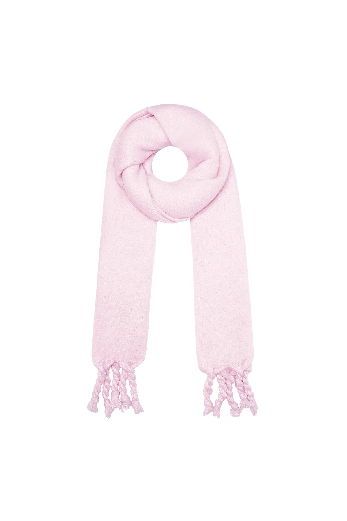 Winter scarf solid color orange Polyester 