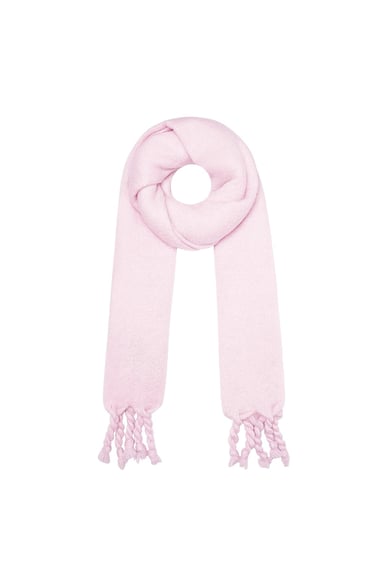 Winter scarf solid color orange Polyester h5 