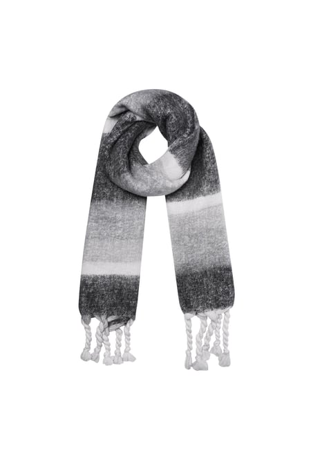 Winter scarf with ombré effect dark grey Polyester