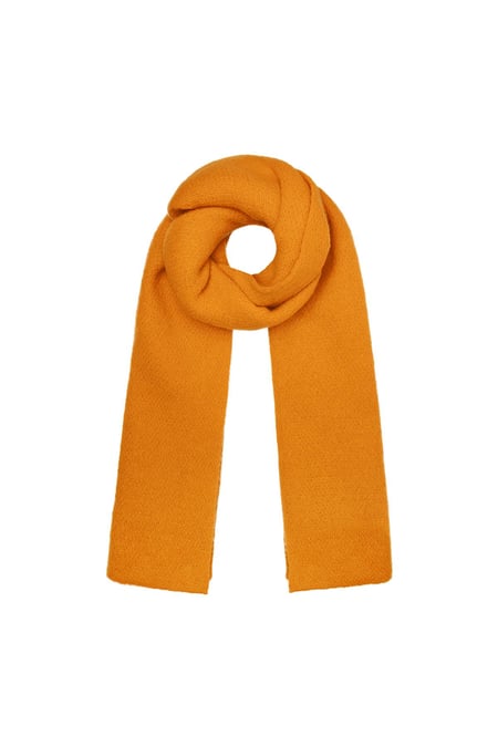 Soft winter scarf solid orange Polyester 2