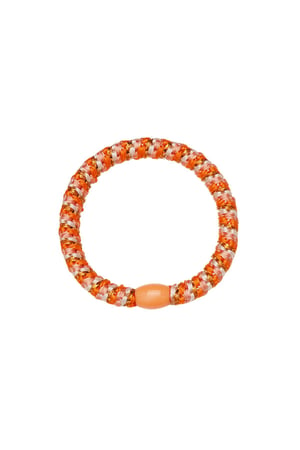 Hair tie bracelets 5-pack Orange Polyester h5 