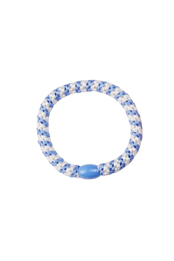 Haargummiarmbänder 5er-Pack Hellblau Polyester