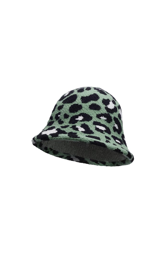 Bucket hat animal print Mint Acrylic 