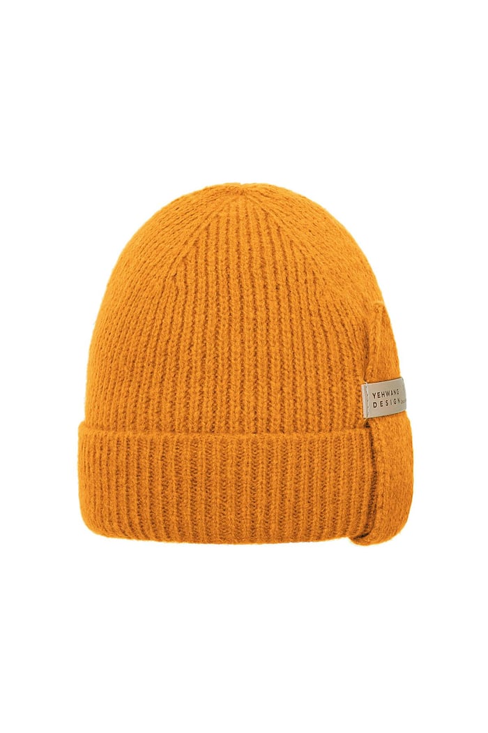 Beanie Yehwang Orange Polyester 