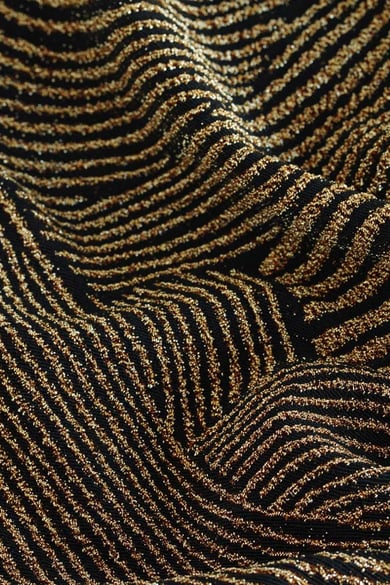 Robe épaules dénudées avec fil scintillant - Essentiels des fêtes Noir &amp; Couleur or S h5 Image7