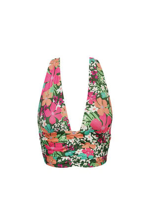 Top colorful flowers - green/pink Multi S h5 