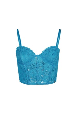 Lace crop top Blue S h5 