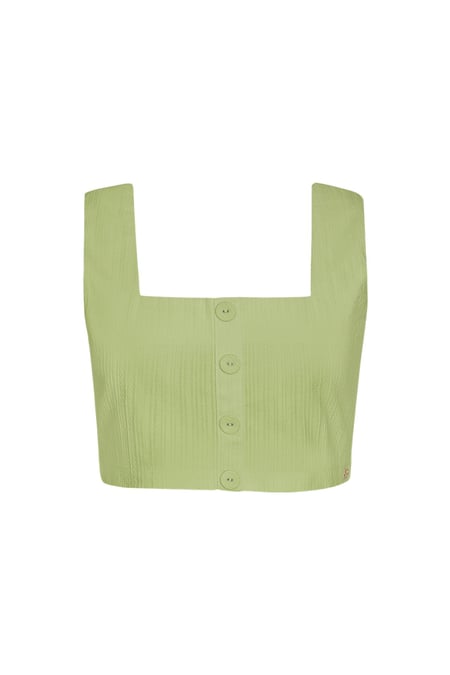 Crop top knot detail - green M 2