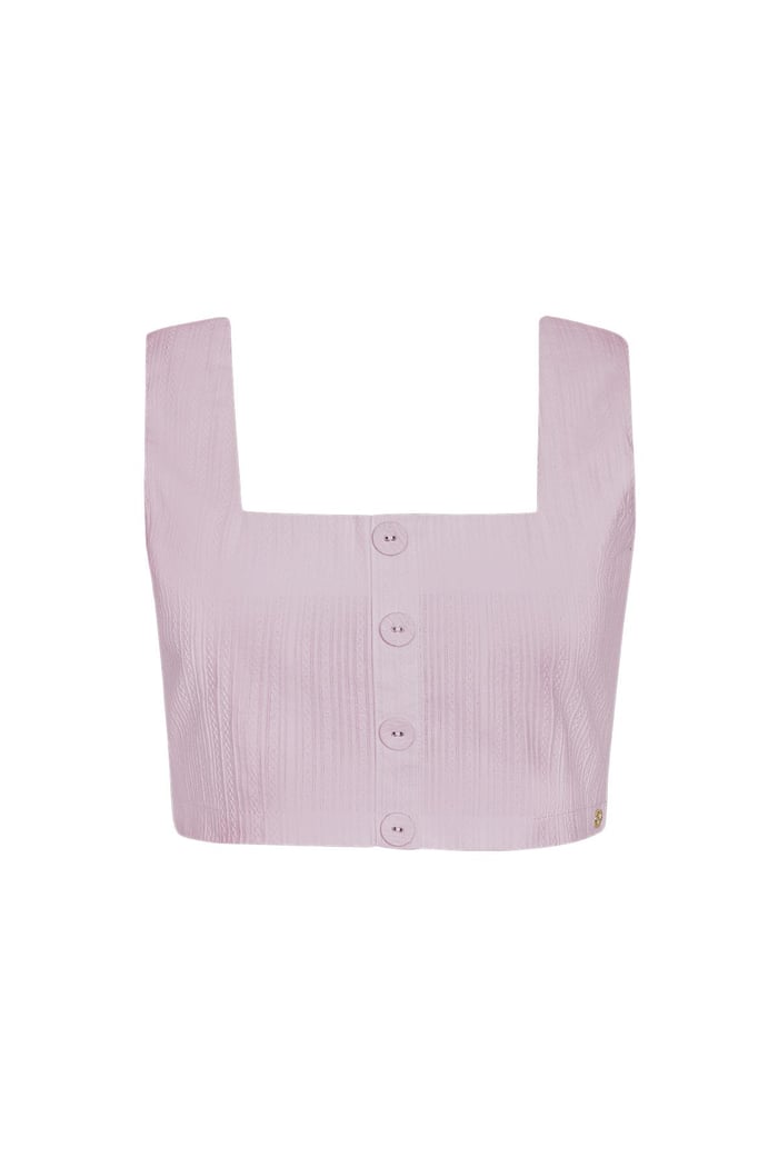 Crop top knot detail - lilac M 