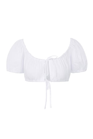 Crop top knotted White M h5 