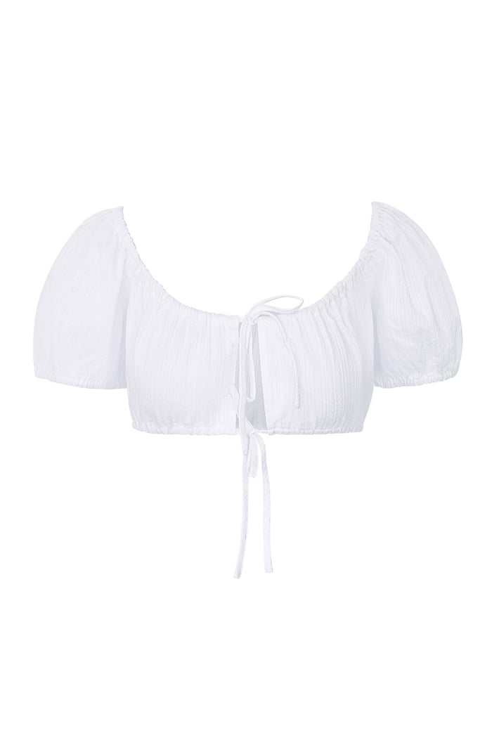 Crop top knotted White M 