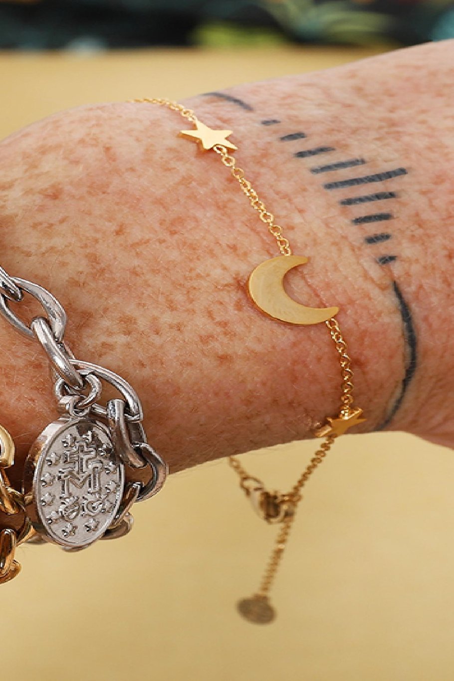 Armband Sky Full Of Stars Goud kleur Stainless Steel Afbeelding2