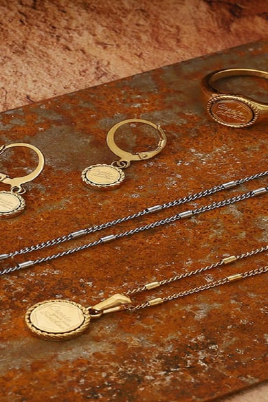 Necklace Create Your Own Sunshine Gold Color Stainless Steel h5 Picture4