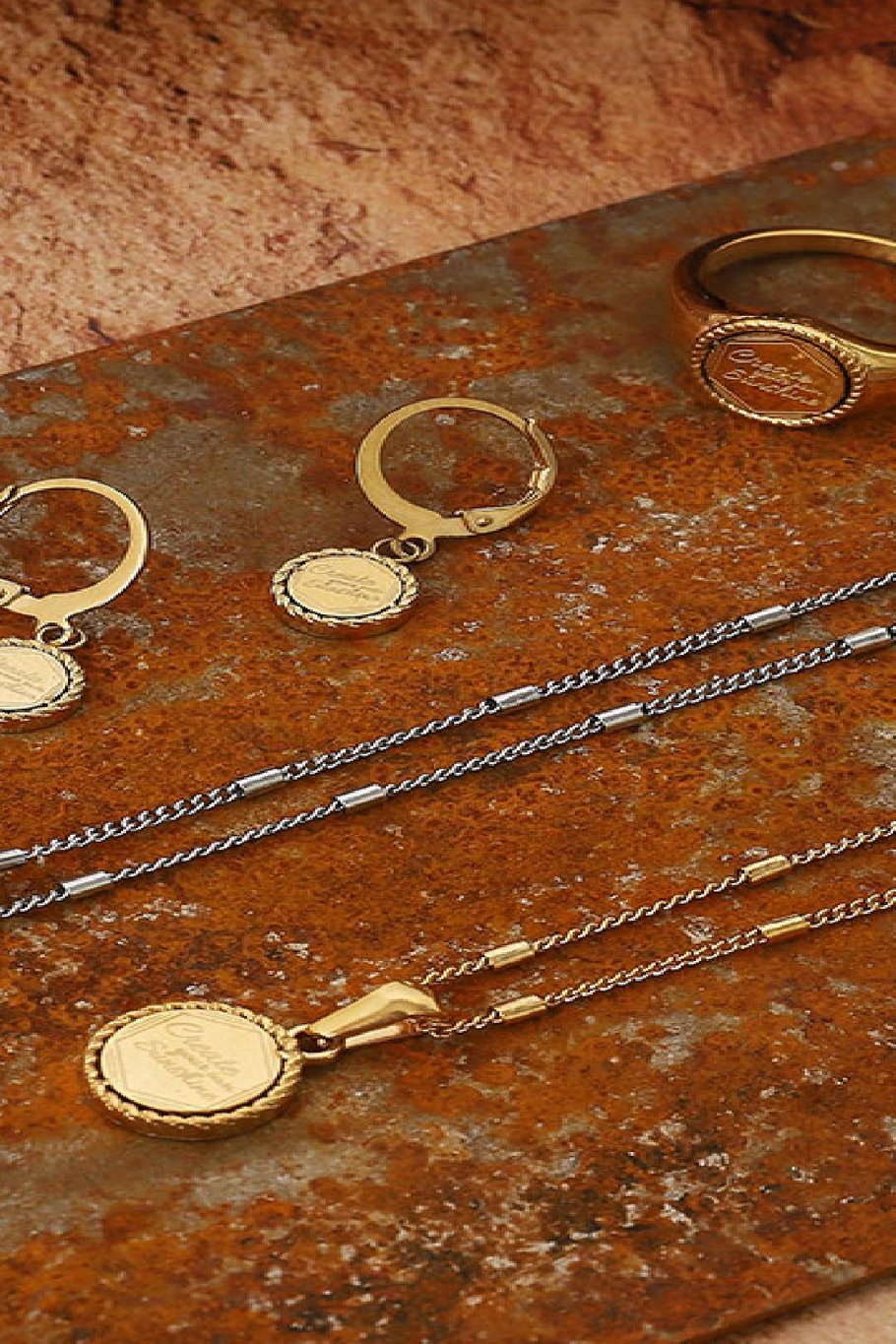 Necklace Create Your Own Sunshine Gold Color Stainless Steel Picture4