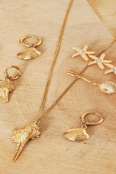 Necklace Lovely Shell Plata Acero inoxidable h5 Imagen3