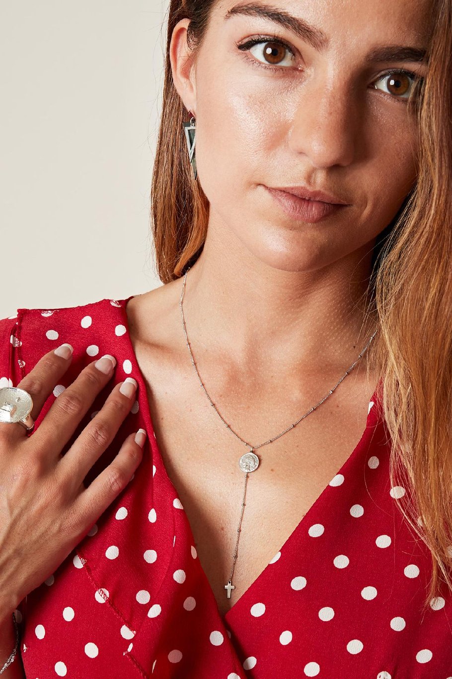 Ketting Religious Coin Zilver Stainless Steel Afbeelding2