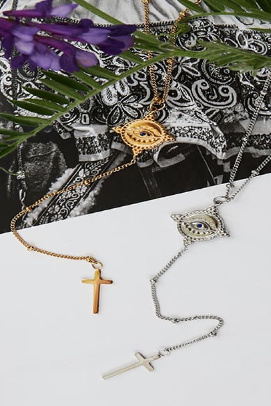 Kette Religious Eye Silber Edelstahl h5 Bild2
