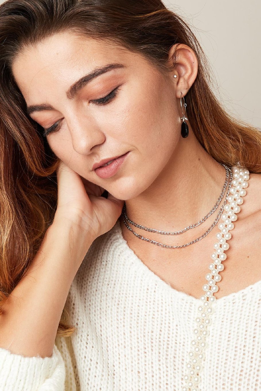 Collier Who that Girl Argenté Acier inoxydable Image2