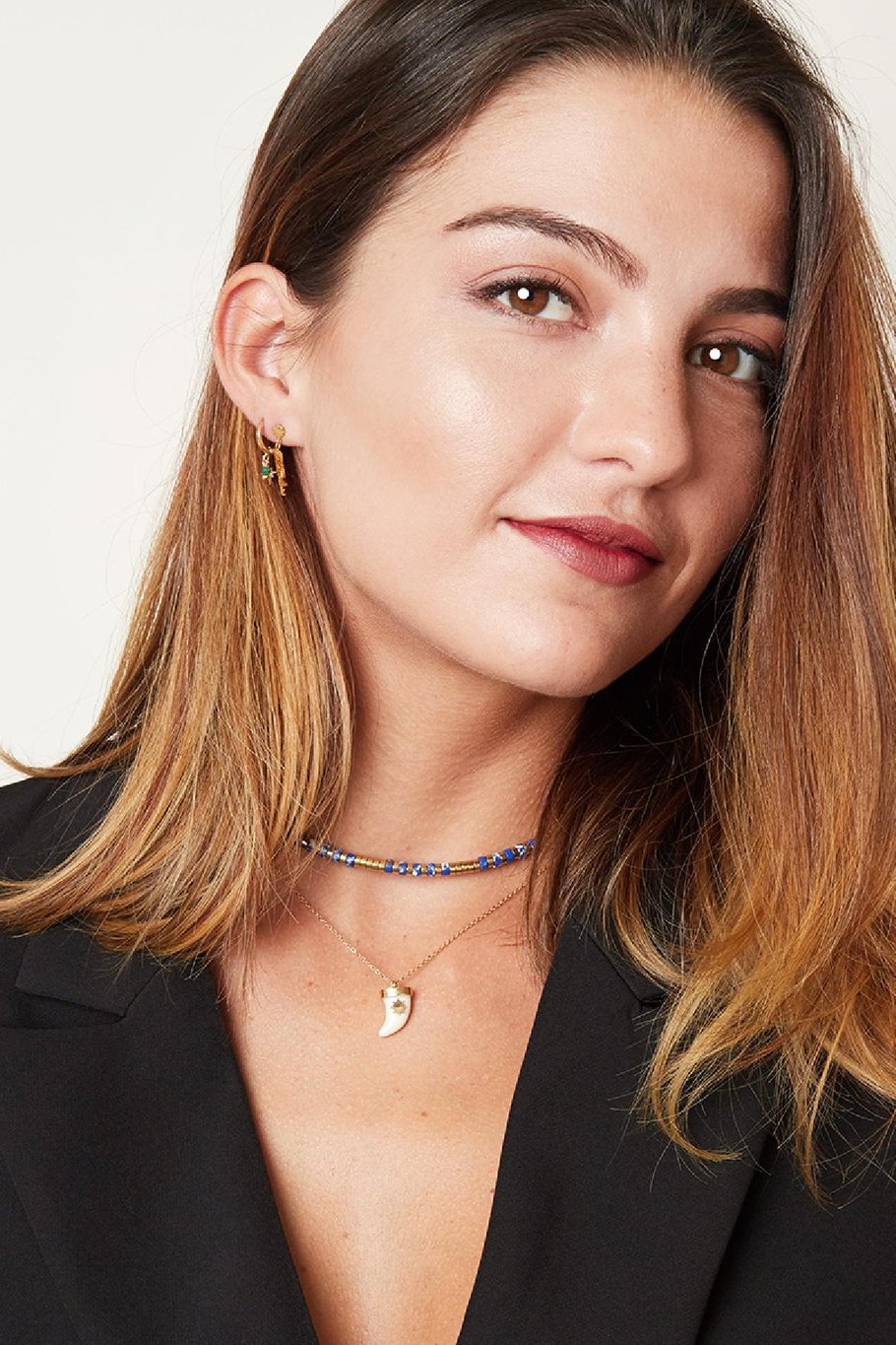 Collier Horn Blanc Acier inoxydable Image5
