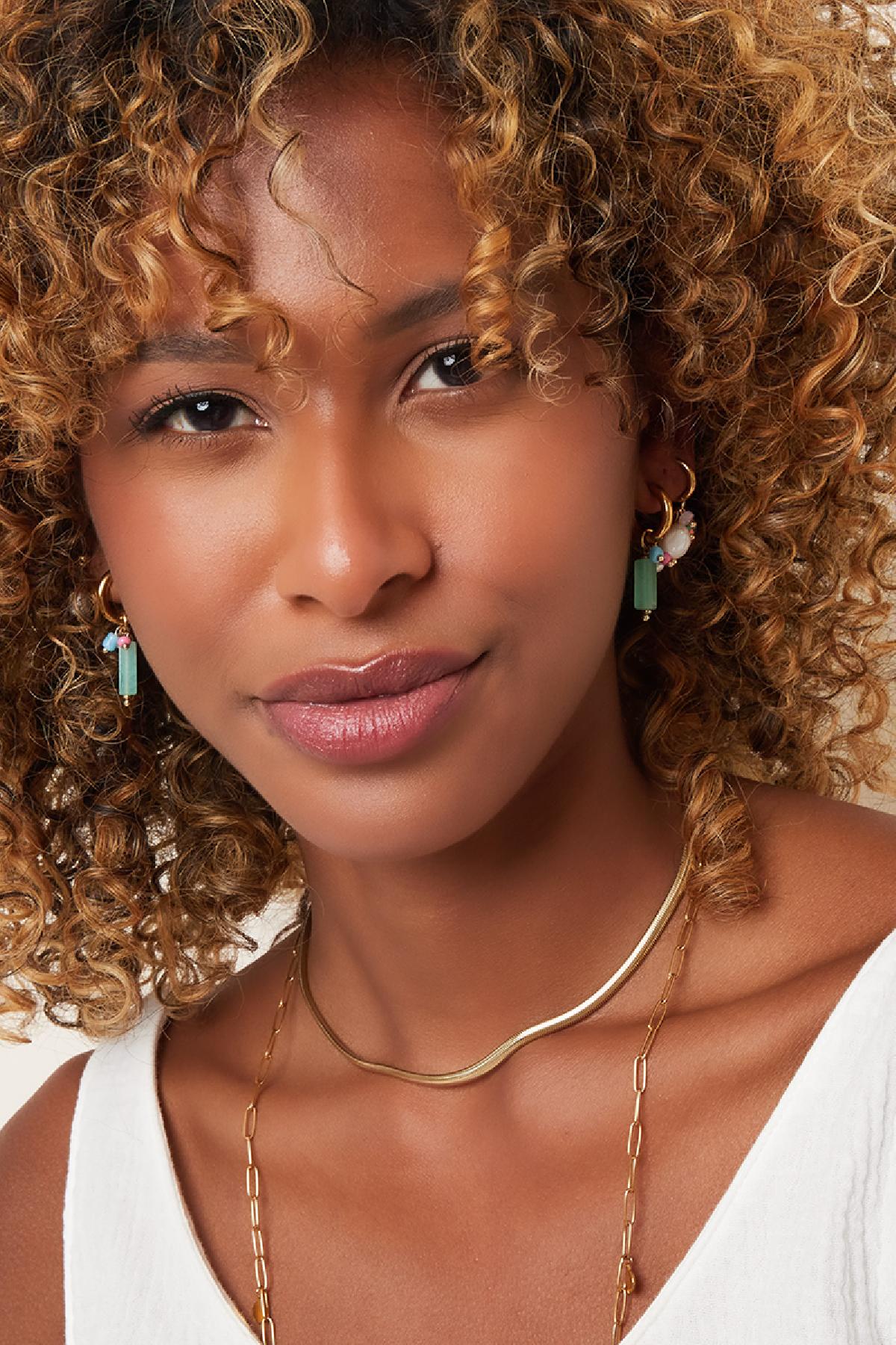 Platte schakelketting Goud kleur Stainless Steel