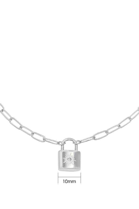 Halskette Little Lock Silber Edelstahl