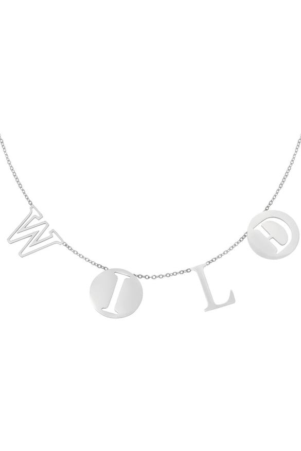 Halskette Letters Wild Silber Edelstahl
