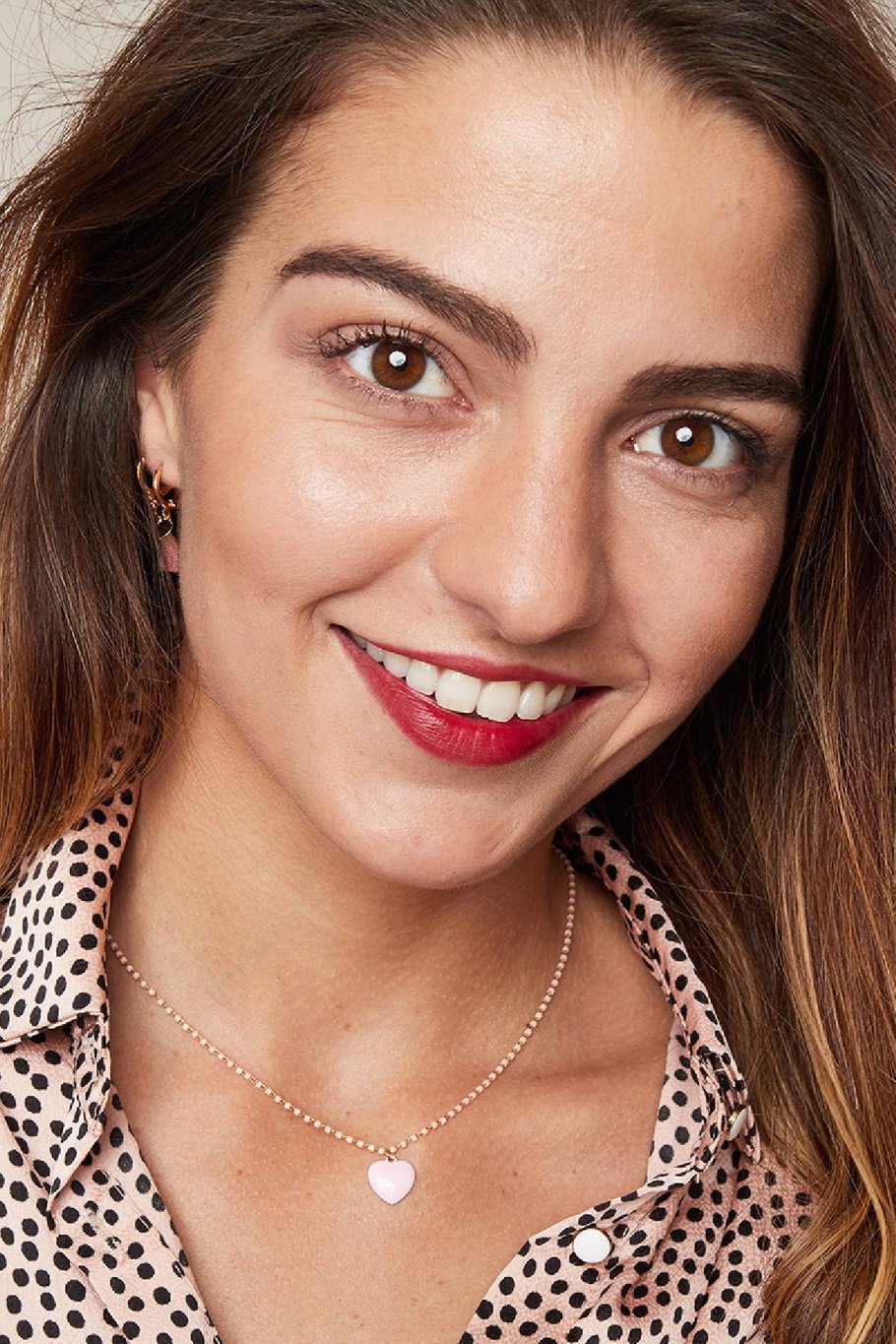 Collar Adorable Rosa Acero inoxidable Imagen3