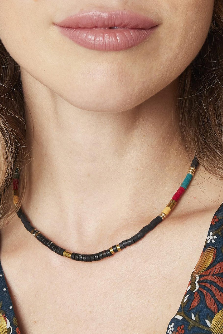 Necklace Cheer Up Your Day Wijnrood Rubber Afbeelding3