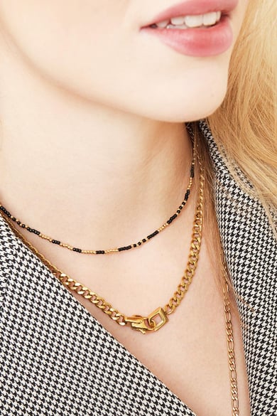 Collar Chain Lina Plata Acero inoxidable h5 Imagen3