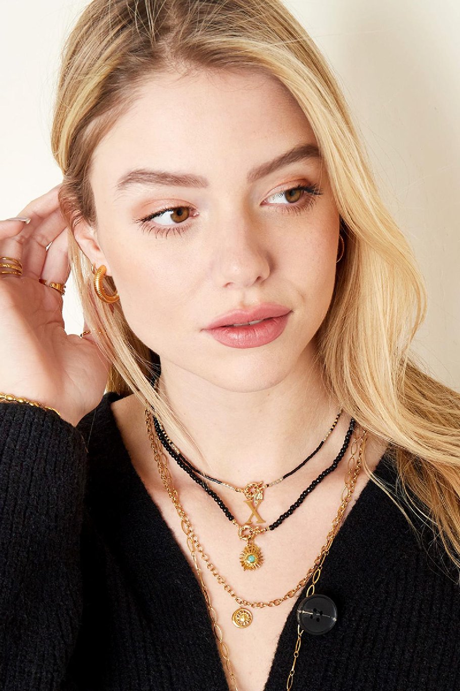 Ketting Delicate Zwart Koper h5Afbeelding3