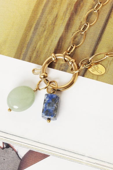 DIY Charm Tube Stone Rot Edelstahl h5 Bild2