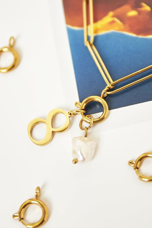 DIY Jewelry Clasp 10MM Goldfarbe Edelstahl