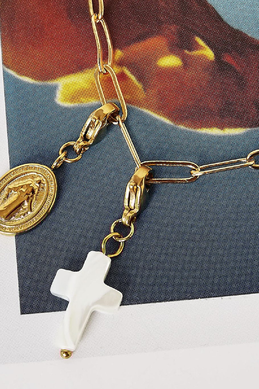 DIY Clasp Charm Cross Silber Edelstahl Bild2