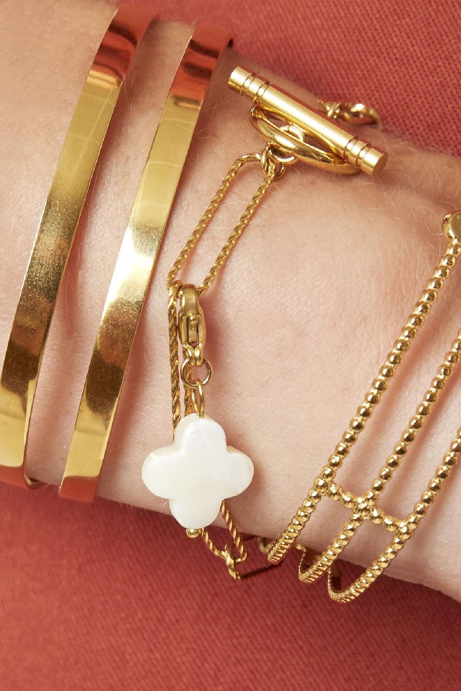 DIY Clasp Charm Clover Zilver Stainless Steel Afbeelding2