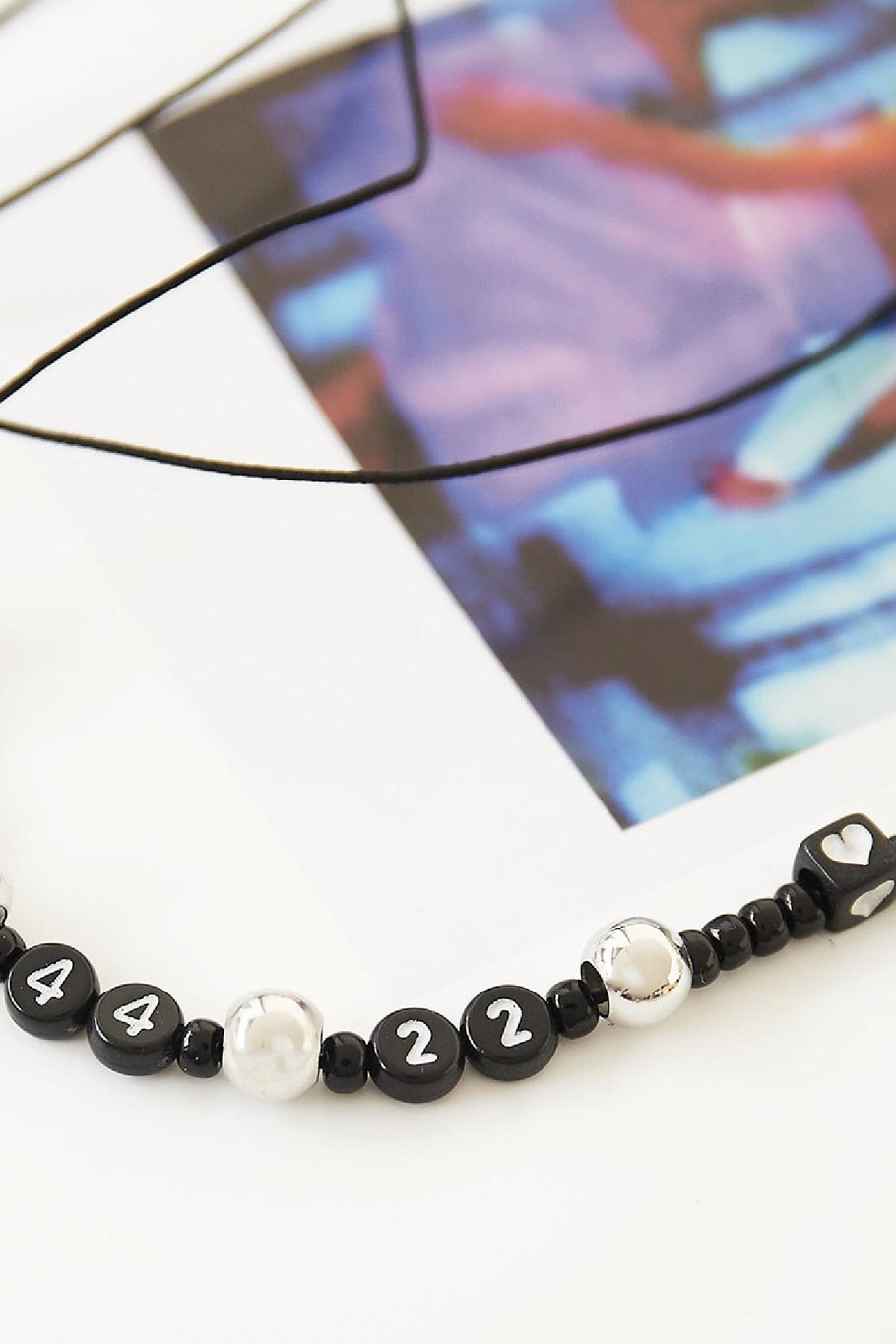 Beads Number 2 - 4MM Black &amp; White Plastic Picture3