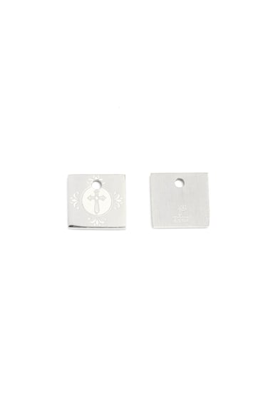 Charm Cross Silver Color Stainless Steel h5 