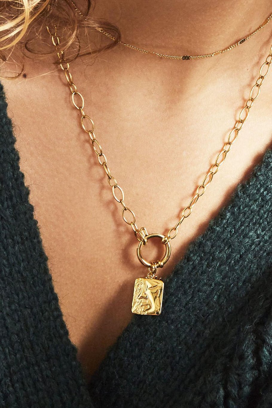 DIY Charm Face Silber Edelstahl Bild2
