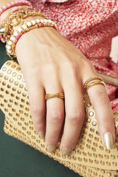 Ring Intertwine Goldfarbe Edelstahl 16 h5 Bild2