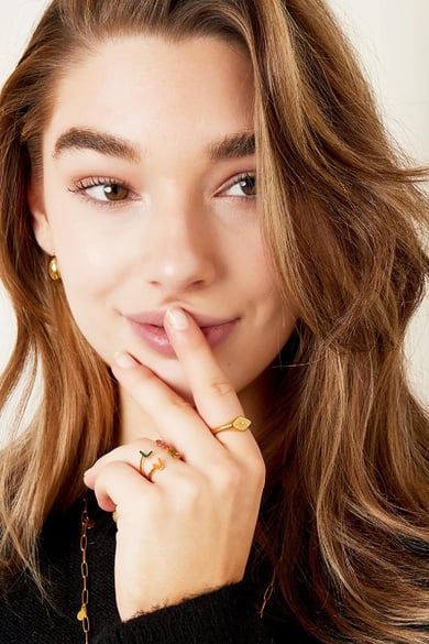 Anillo Evil Eye Color dorado Acero inoxidable 16 h5 Imagen3