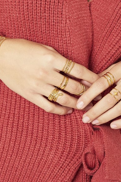Ring Sophie Goldfarbe Edelstahl One size h5 Bild2