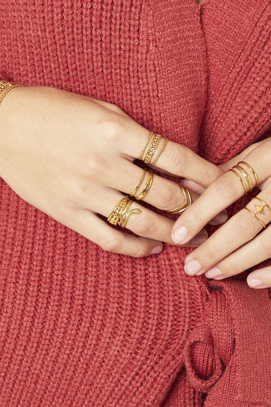 Ring Sophie Goldfarbe Edelstahl One size Bild2