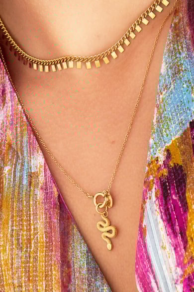 Stainless steel snake pendant Silver color h5 Picture2