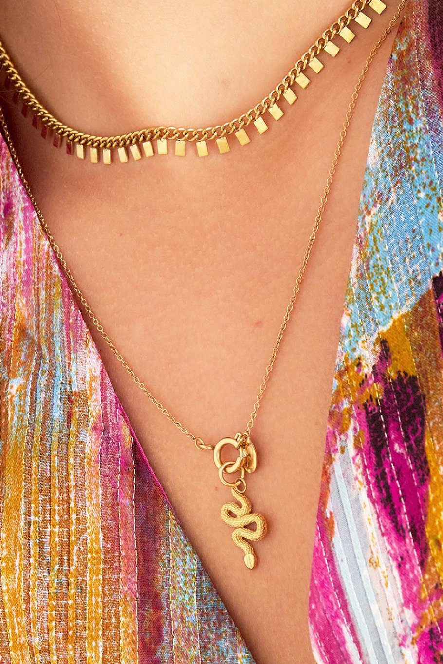 Stainless steel snake pendant Silver color Picture2