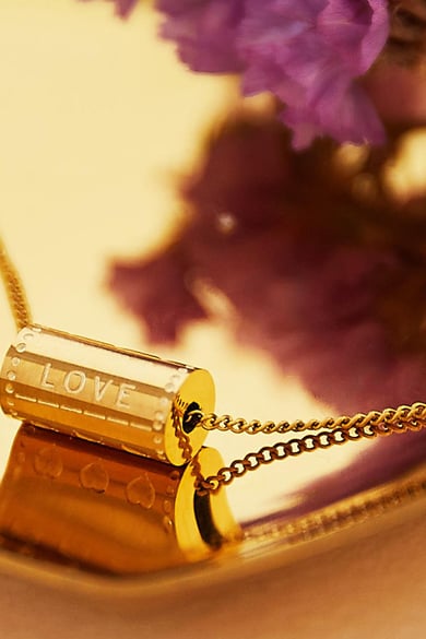 perle en acier inoxydable coeurs d'amour couleur or h5 Image2