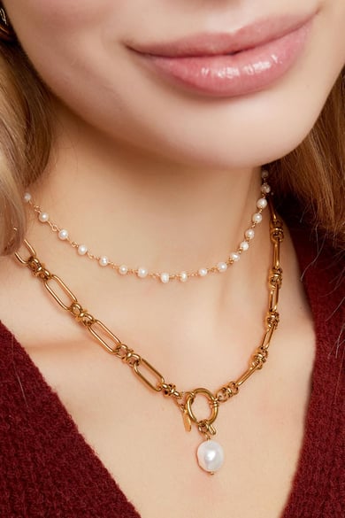 DIY charm pearl Gold Color Pearls h5 Picture2