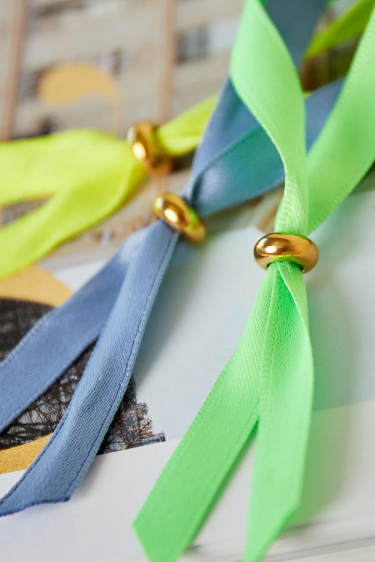 Fabric bracelet closing bead Gold Color Copper h5Picture3