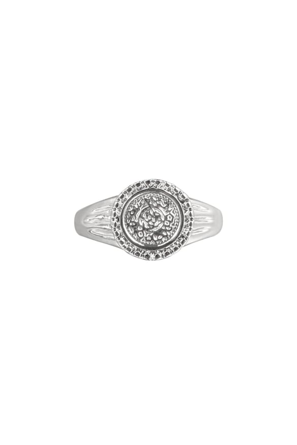 anello moneta romana n. 16 silver color  2