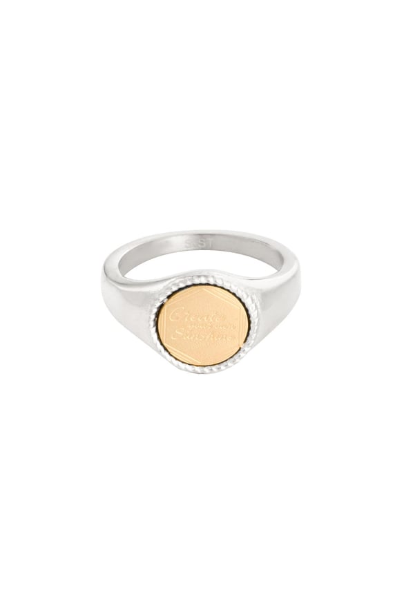 Anello Crea il tuo sole #16 Silver Color Stainless Steel 2